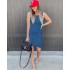 image:imageBTFBM Women Summer Dresses 2026 Sleeveless Tank Ruched Bodycon Sundresses for Women Party Beach Mini Casual Spring DressBlue