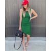 image:imageBTFBM Women Summer Dresses 2026 Sleeveless Tank Ruched Bodycon Sundresses for Women Party Beach Mini Casual Spring DressBright Green