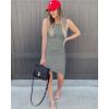 image:imageBTFBM Women Summer Dresses 2026 Sleeveless Tank Ruched Bodycon Sundresses for Women Party Beach Mini Casual Spring DressGrey