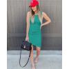 image:imageBTFBM Women Summer Dresses 2026 Sleeveless Tank Ruched Bodycon Sundresses for Women Party Beach Mini Casual Spring DressLight Green
