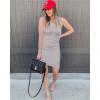 image:imageBTFBM Women Summer Dresses 2026 Sleeveless Tank Ruched Bodycon Sundresses for Women Party Beach Mini Casual Spring DressLight Grey