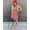 image:imageBTFBM Women Summer Dresses 2026 Sleeveless Tank Ruched Bodycon Sundresses for Women Party Beach Mini Casual Spring DressPink