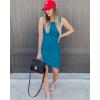 image:imageBTFBM Women Summer Dresses 2026 Sleeveless Tank Ruched Bodycon Sundresses for Women Party Beach Mini Casual Spring DressSky Blue