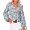 Print Blue White