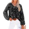 image:imageBTFBM Blouses for Women Dressy Casual Floral Summer Boho Tops V Neck Lightweight Long Sleeve Shirts Spring Clothes 2026White Flower Black