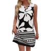 image:imageBTFBM Casual Summer Dresses for Women 2026 Spring Sleeveless Boho Floral Tank Mini Sun Dress Beach Vacation SundressesFloral White Black