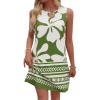 Floral White Green