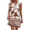 Floral White Khaki