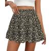 image:imageBTFBM Summer Skirts for Women 2026 Floral High Waist Shorts Underneath Boho Tiered Flowy Tennis Skorts Casual Mini SkirtFloral Black