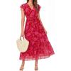 Red Big Floral