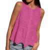 image:imageBTFBM Womens Tank Tops 2026 Summer Casual Sleeveless Button Down Shirts Embroidered Eyelet Blouse Beach Vacation ClothesRose Pink
