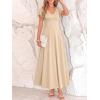 image:imageBTFBM Formal Dresses for Women Summer Outfits V Neck Ruffle Sleeve A Line Maxi Elegant Cocktail Wedding Guest Dress 2026Apricot