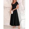 image:imageBTFBM Formal Dresses for Women Summer Outfits V Neck Ruffle Sleeve A Line Maxi Elegant Cocktail Wedding Guest Dress 2026Black