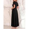 image:imageBTFBM Formal Dresses for Women Summer Outfits V Neck Ruffle Sleeve A Line Maxi Elegant Cocktail Wedding Guest Dress 2026Black