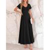 image:imageBTFBM Formal Dresses for Women Summer Outfits V Neck Ruffle Sleeve A Line Maxi Elegant Cocktail Wedding Guest Dress 2026Black