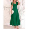 image:imageBTFBM Formal Dresses for Women Summer Outfits V Neck Ruffle Sleeve A Line Maxi Elegant Cocktail Wedding Guest Dress 2026Green