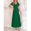 image:imageBTFBM Formal Dresses for Women Summer Outfits V Neck Ruffle Sleeve A Line Maxi Elegant Cocktail Wedding Guest Dress 2026Green