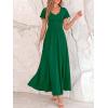 image:imageBTFBM Formal Dresses for Women Summer Outfits V Neck Ruffle Sleeve A Line Maxi Elegant Cocktail Wedding Guest Dress 2026Green