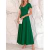 image:imageBTFBM Formal Dresses for Women Summer Outfits V Neck Ruffle Sleeve A Line Maxi Elegant Cocktail Wedding Guest Dress 2026Green
