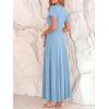 image:imageBTFBM Formal Dresses for Women Summer Outfits V Neck Ruffle Sleeve A Line Maxi Elegant Cocktail Wedding Guest Dress 2026Light Blue