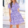 image:imageBTFBM Summer Mini Dresses for Women 2026 Ruffle Short Sleeve Elastic Waist Floral Beach Vacation Wedding Guest DressFloral Sky Blue
