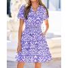 image:imageBTFBM Summer Mini Dresses for Women 2026 Ruffle Short Sleeve Elastic Waist Floral Beach Vacation Wedding Guest DressFloral Sky Blue