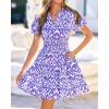 image:imageBTFBM Summer Mini Dresses for Women 2026 Ruffle Short Sleeve Elastic Waist Floral Beach Vacation Wedding Guest DressFloral Sky Blue
