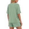 image:imageBTFBM 2 Piece Lounge Sets For Women 2026 Summer Airport Travel Vacation Outfits Loose Matching Clothing Spring Short SetGrey Green