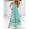 image:imageBTFBM Casual Women Summer Maxi Dresses 2026 Loose Sleeveless Sundress Spaghetti Strap Boho Long Dress VacationLight Green