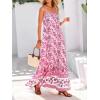 image:imageBTFBM Casual Women Summer Maxi Dresses 2026 Loose Sleeveless Sundress Spaghetti Strap Boho Long Dress VacationPink