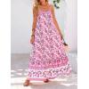 image:imageBTFBM Casual Women Summer Maxi Dresses 2026 Loose Sleeveless Sundress Spaghetti Strap Boho Long Dress VacationPink