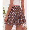image:imageBTFBM Summer Skirts for Women 2026 Floral High Waist Shorts Underneath Boho Tiered Flowy Tennis Skorts Casual Mini SkirtDot Brown Blue