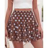 image:imageBTFBM Summer Skirts for Women 2026 Floral High Waist Shorts Underneath Boho Tiered Flowy Tennis Skorts Casual Mini SkirtDot Brown Blue
