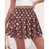 image:imageBTFBM Summer Skirts for Women 2026 Floral High Waist Shorts Underneath Boho Tiered Flowy Tennis Skorts Casual Mini SkirtDot Brown Blue