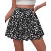 image:imageBTFBM Summer Skirts for Women 2026 Floral High Waist Shorts Underneath Boho Tiered Flowy Tennis Skorts Casual Mini SkirtFloral Black White