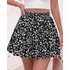 image:imageBTFBM Summer Skirts for Women 2026 Floral High Waist Shorts Underneath Boho Tiered Flowy Tennis Skorts Casual Mini SkirtFloral Black White
