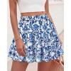 image:imageBTFBM Summer Skirts for Women 2026 Floral High Waist Shorts Underneath Boho Tiered Flowy Tennis Skorts Casual Mini SkirtFloral White Blue