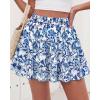image:imageBTFBM Summer Skirts for Women 2026 Floral High Waist Shorts Underneath Boho Tiered Flowy Tennis Skorts Casual Mini SkirtFloral White Blue