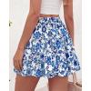 image:imageBTFBM Summer Skirts for Women 2026 Floral High Waist Shorts Underneath Boho Tiered Flowy Tennis Skorts Casual Mini SkirtFloral White Blue