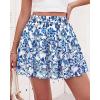 image:imageBTFBM Summer Skirts for Women 2026 Floral High Waist Shorts Underneath Boho Tiered Flowy Tennis Skorts Casual Mini SkirtFloral White Blue