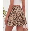 image:imageBTFBM Summer Skirts for Women 2026 Floral High Waist Shorts Underneath Boho Tiered Flowy Tennis Skorts Casual Mini SkirtLeopard Khaki