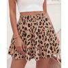 image:imageBTFBM Summer Skirts for Women 2026 Floral High Waist Shorts Underneath Boho Tiered Flowy Tennis Skorts Casual Mini SkirtLeopard Khaki
