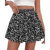 image:imageBTFBM Summer Skirts for Women 2026 Floral High Waist Shorts Underneath Boho Tiered Flowy Tennis Skorts Casual Mini SkirtFloral Black White