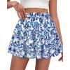 Floral White Blue