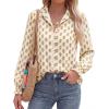 image:imageBTFBM Button Down Shirts for Women Floral Long Sleeve Lightweight Chiffon Blouses Spring Business Casual Work Tops 2026Floral Apricot Yellow