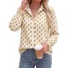 image:imageBTFBM Button Down Shirts for Women Floral Long Sleeve Lightweight Chiffon Blouses Spring Business Casual Work Tops 2026Floral Apricot Yellow