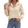 image:imageBTFBM Button Down Shirts for Women Floral Long Sleeve Lightweight Chiffon Blouses Spring Business Casual Work Tops 2026Floral Apricot Yellow