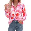 image:imageBTFBM Button Down Shirts for Women Floral Long Sleeve Lightweight Chiffon Blouses Spring Business Casual Work Tops 2026Floral Pink