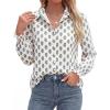 image:imageBTFBM Button Down Shirts for Women Floral Long Sleeve Lightweight Chiffon Blouses Spring Business Casual Work Tops 2026Floral White Blue