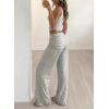 image:imageBTFBM Lounge Sets For Women 2026 Striped 2 Piece Sets Spaghetti Strap Summer Tops Wide Leg Pants Beach Vacation OutfitsStriped White Black